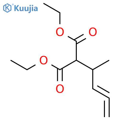 Propanedioic acid, (1-methyl-2,3-butadienyl)-, diethyl ester structure