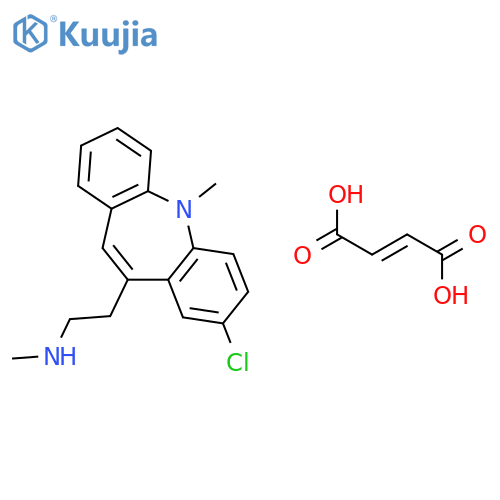 2-(8-chloro-5-methyl-5H-dibenzo[b,f]azepin-10-yl)-N-methylethanamine (2E)-but-2-enedioate structure