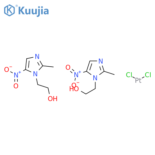Platinum,dichlorobis(2-methyl-5-nitro-1H-imidazole-1-ethanol-kN3)-, (SP-4-2)- structure
