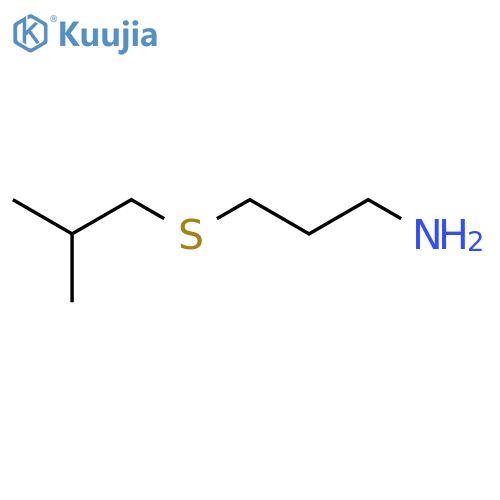 3-(2-methylpropyl)sulfanylpropan-1-amine structure