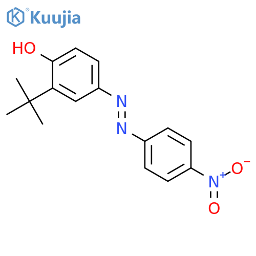 PHENOL, 2-(1,1-DIMETHYLETHYL)-4-[(4-NITROPHENYL)AZO]- structure