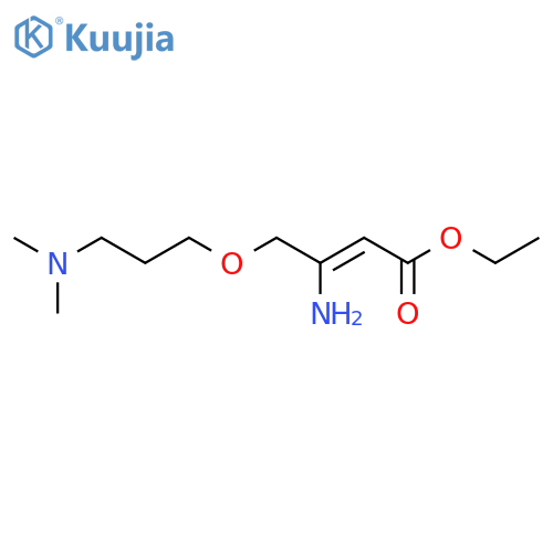 2-Butenoic acid, 3-amino-4-[3-(dimethylamino)propoxy]-, ethyl ester structure