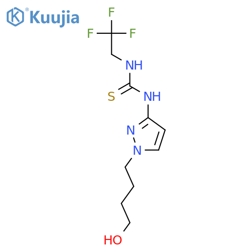 Thiourea, N-[1-(4-hydroxybutyl)-1H-pyrazol-3-yl]-N'-(2,2,2-trifluoroethyl)- structure