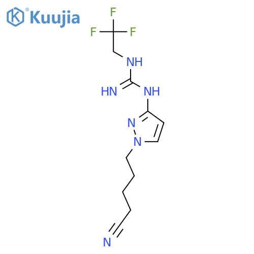 GUANIDINE, N-[1-(4-CYANOBUTYL)-1H-PYRAZOL-3-YL]-N'-(2,2,2-TRIFLUOROETHYL)- structure
