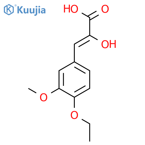 2-Propenoic acid, 3-(4-ethoxy-3-methoxyphenyl)-2-hydroxy- structure