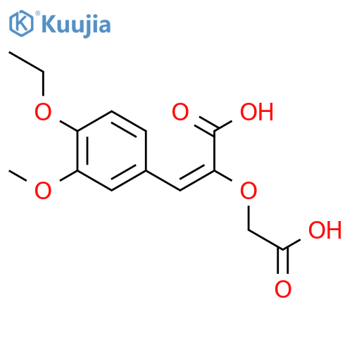 2-PROPENOIC ACID, 2-(CARBOXYMETHOXY)-3-(4-ETHOXY-3-METHOXYPHENYL)- structure