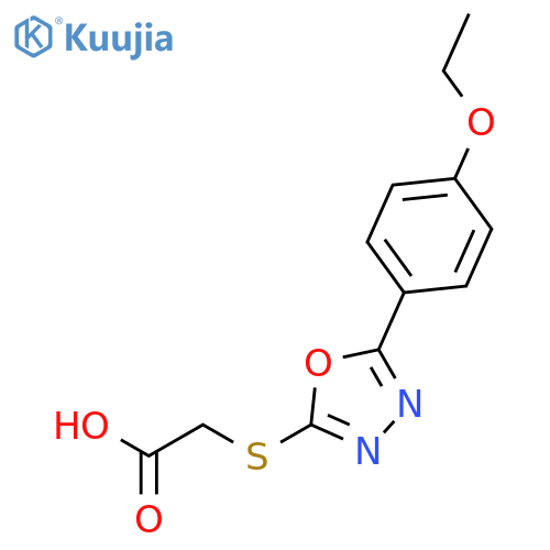 Acetic acid, [[5-(4-ethoxyphenyl)-1,3,4-oxadiazol-2-yl]thio]- structure