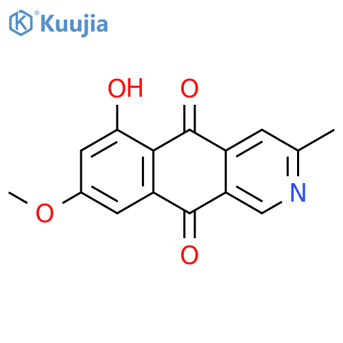 BENZ[G]ISOQUINOLINE-5,10-DIONE, 6-HYDROXY-8-METHOXY-3-METHYL- structure