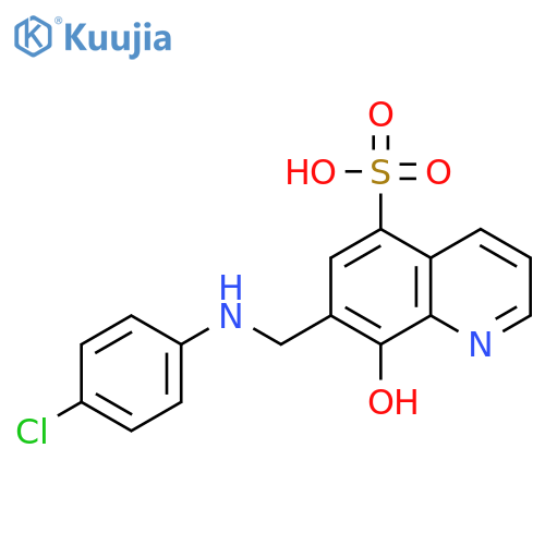 5-Quinolinesulfonic acid, 7-[[(4-chlorophenyl)amino]methyl]-8-hydroxy- structure