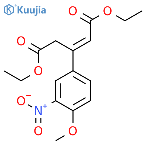 2-PENTENEDIOIC ACID, 3-(4-METHOXY-3-NITROPHENYL)-, DIETHYL ESTER structure
