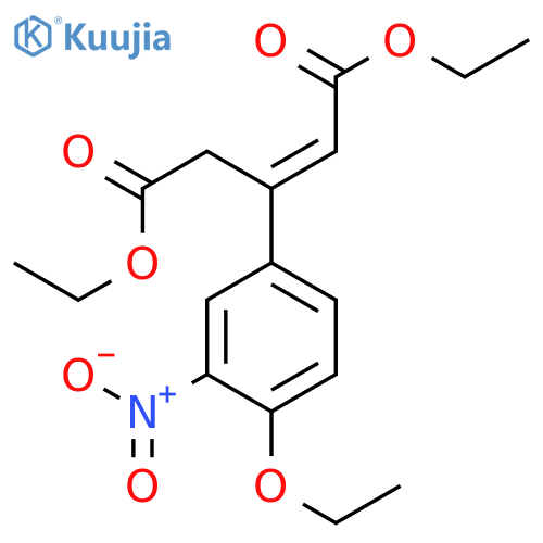2-PENTENEDIOIC ACID, 3-(4-ETHOXY-3-NITROPHENYL)-, DIETHYL ESTER structure