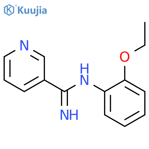 3-PYRIDINECARBOXIMIDAMIDE, N-(2-ETHOXYPHENYL)- structure
