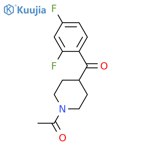 1-4-(2,4-difluorobenzoyl)piperidin-1-ylethan-1-one structure
