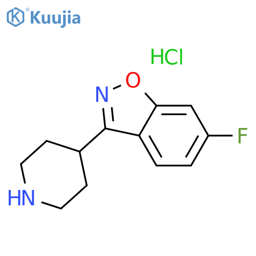 6-Fluoro-3-(4-piperidinyl)-1,2-benzisoxazole Hydrochloride structure