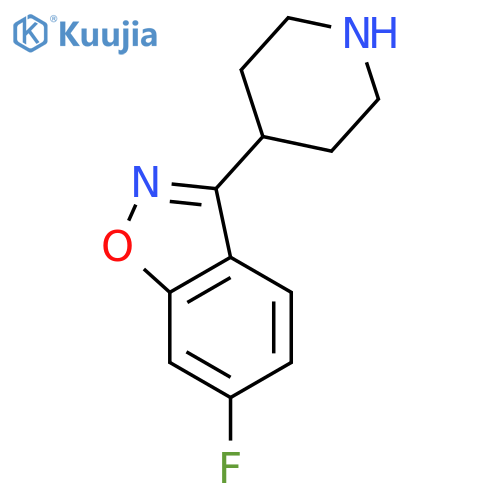 6-Fluoro-3-(4-piperidinyl)-1,2-benzisoxazole structure