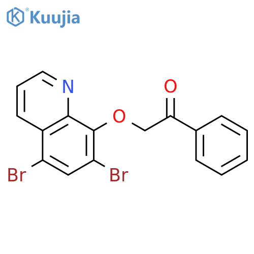 Ethanone, 2-[(5,7-dibromo-8-quinolinyl)oxy]-1-phenyl- structure