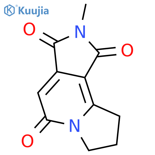 1H-Pyrrolo[3,4-g]indolizine-1,3,5(2H,7H)-trione, 8,9-dihydro-2-methyl- structure