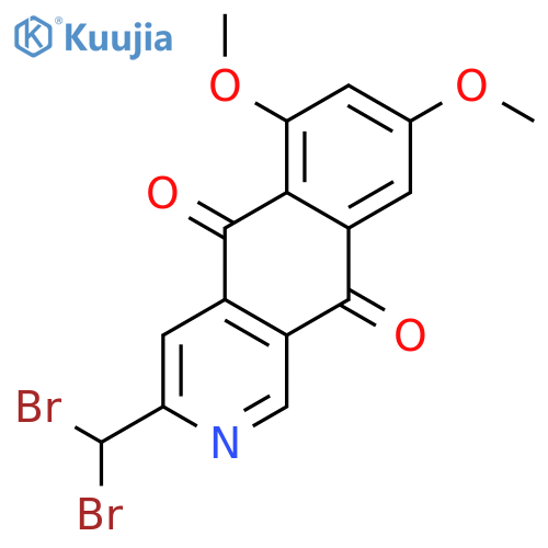 Benz[g]isoquinoline-5,10-dione, 3-(dibromomethyl)-6,8-dimethoxy- structure