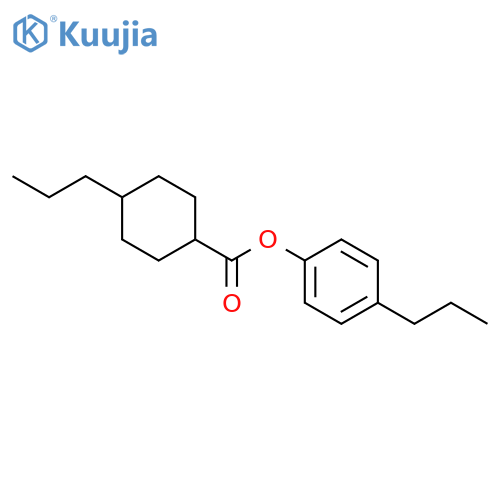 trans-4-Propylcyclohexanecarboxylic acid 4-propylphenyl ester structure