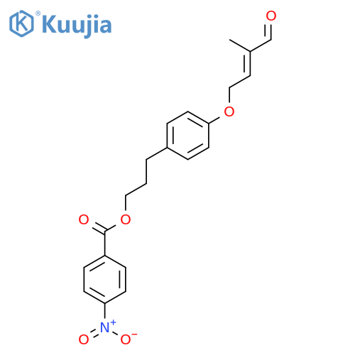2-BUTENAL, 2-METHYL-4-[4-[3-[(4-NITROBENZOYL)OXY]PROPYL]PHENOXY]-, (E)- structure