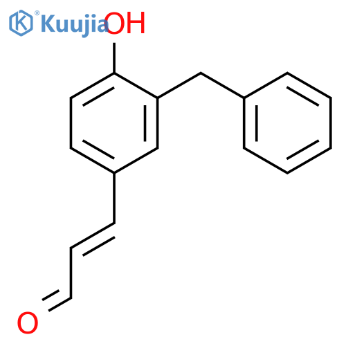 2-Propenal, 3-[4-hydroxy-3-(phenylmethyl)phenyl]-, (E)- structure