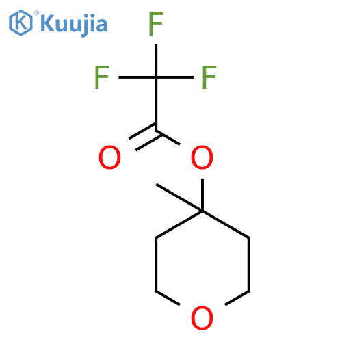 ACETIC ACID, TRIFLUORO-, TETRAHYDRO-4-METHYL-2H-PYRAN-4-YL ESTER structure