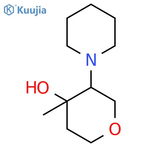 2H-Pyran-4-ol, tetrahydro-4-methyl-3-(1-piperidinyl)- structure
