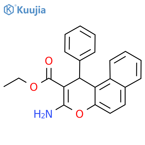Ethyl 3-amino-1-phenyl-1H-benzo[f]chromene-2-carboxylate structure