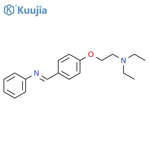 BENZENAMINE, N-[[4-[2-(DIETHYLAMINO)ETHOXY]PHENYL]METHYLENE]- structure