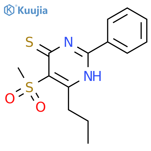 4(1H)-Pyrimidinethione, 5-(methylsulfonyl)-2-phenyl-6-propyl- structure