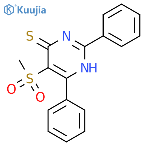 4(1H)-Pyrimidinethione, 5-(methylsulfonyl)-2,6-diphenyl- structure