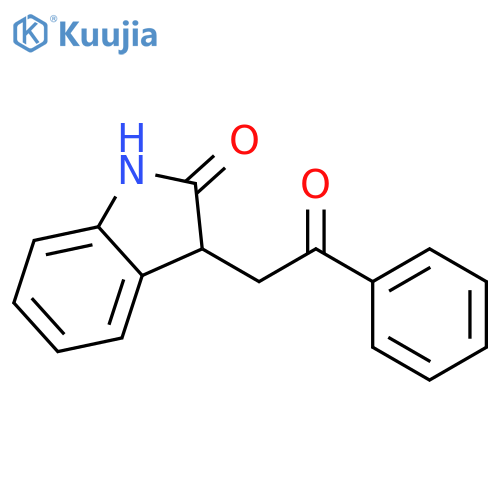 2H-Indol-2-one,1,3-dihydro-3-(2-oxo-2-phenylethyl)- structure