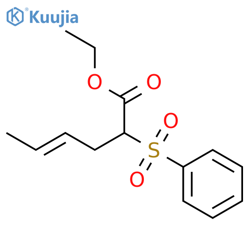 4-HEXENOIC ACID, 2-(PHENYLSULFONYL)-, ETHYL ESTER, (E)- structure