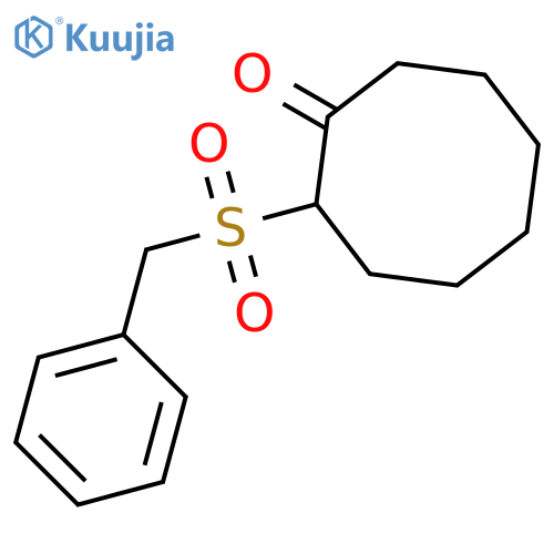 CYCLOOCTANONE, 2-[(PHENYLMETHYL)SULFONYL]- structure