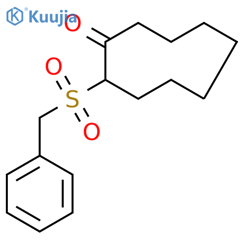 Cyclononanone, 2-[(phenylmethyl)sulfonyl]- structure