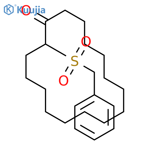 CYCLOHEXADECANONE, 2-[(PHENYLMETHYL)SULFONYL]- structure