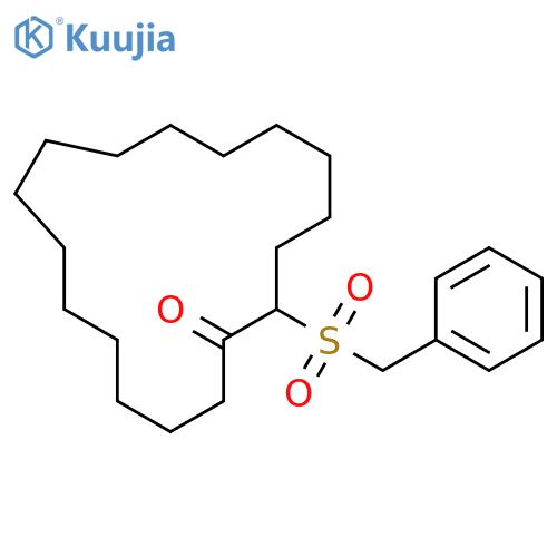 Cycloheptadecanone, 2-[(phenylmethyl)sulfonyl]- structure