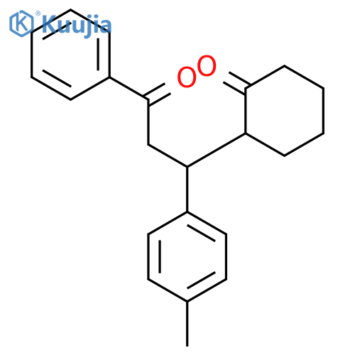Cyclohexanone, 2-[1-(4-methylphenyl)-3-oxo-3-phenylpropyl]- structure
