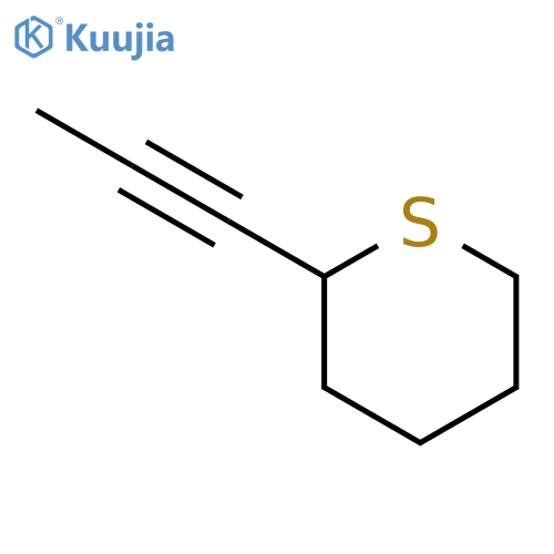 2H-Thiopyran, tetrahydro-2-(1-propynyl)- (9CI) structure