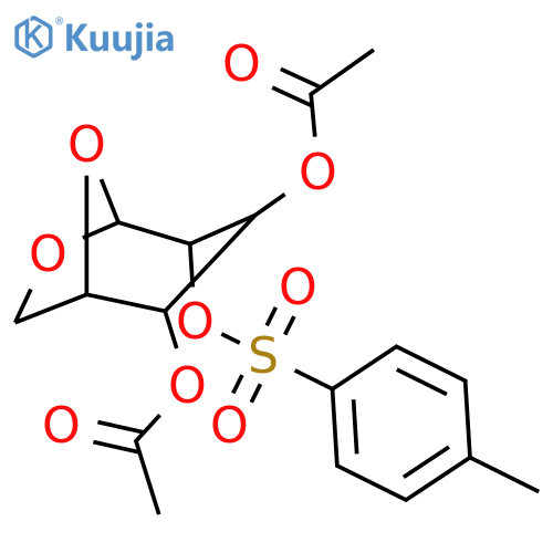 3,4-Di-O-acetyl-1,6-anhydro-2-O-p-toluenesulfonyl-β-D-glucopyranose structure