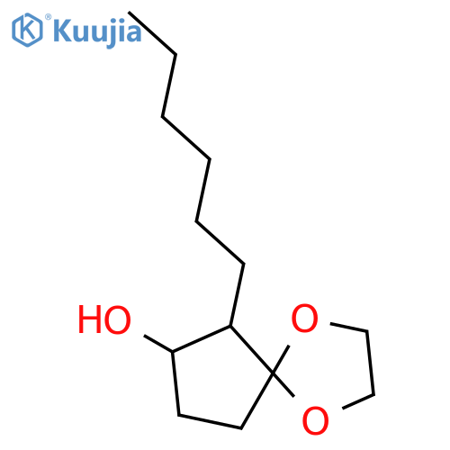 1,4-DIOXASPIRO[4.4]NONAN-7-OL, 6-HEXYL- structure