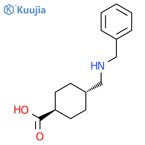 CYCLOHEXANECARBOXYLIC ACID, 4-[[(PHENYLMETHYL)AMINO]METHYL]-, TRANS- structure