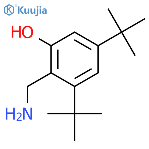 Phenol, 2-(aminomethyl)-3,5-bis(1,1-dimethylethyl)- structure