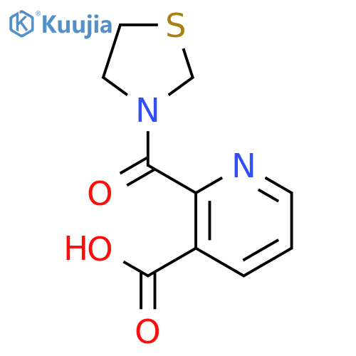 3-Pyridinecarboxylic acid, 2-(3-thiazolidinylcarbonyl)- structure