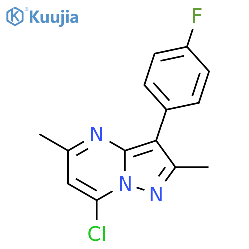 7-chloro-3-(4-fluorophenyl)-2,5-dimethylpyrazolo1,5-apyrimidine structure