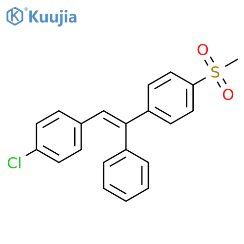 Benzene, 1-chloro-4-[(1E)-2-[4-(methylsulfonyl)phenyl]-2-phenylethenyl]- structure