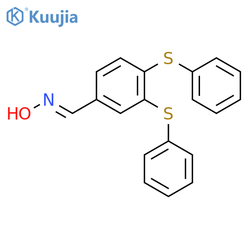 Benzaldehyde, 3,4-bis(phenylthio)-, oxime structure