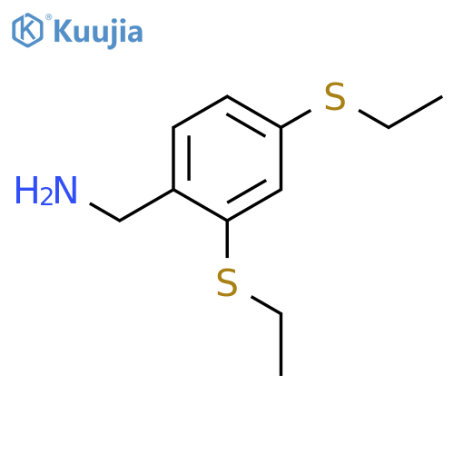 Benzenemethanamine, 2,4-bis(ethylthio)- structure