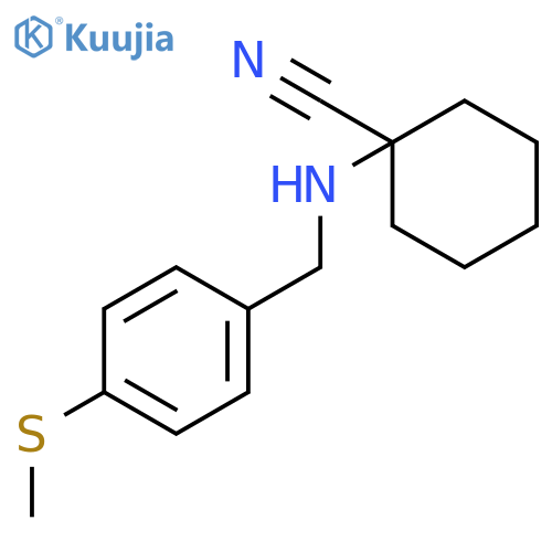 Cyclohexanecarbonitrile, 1-[[[4-(methylthio)phenyl]methyl]amino]- structure