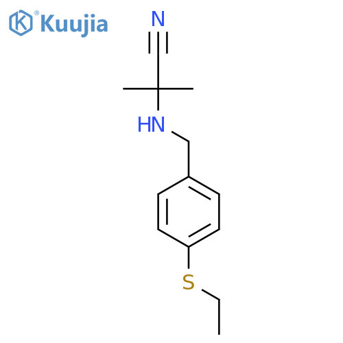Propanenitrile, 2-[[[4-(ethylthio)phenyl]methyl]amino]-2-methyl- structure